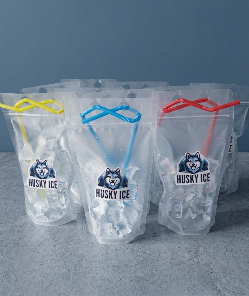 Bolsa Pouch con Hielo + Pajilla